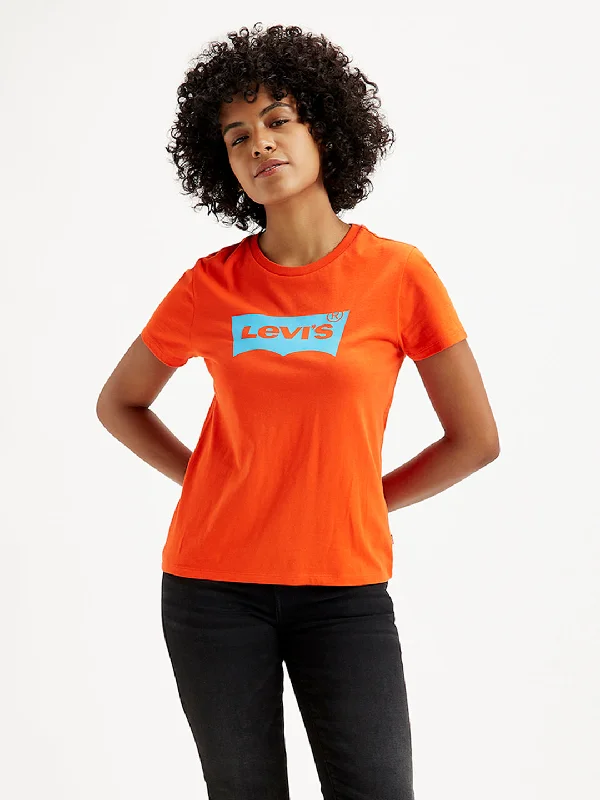 Women's Brand Logo Regular Fit T-Shirt