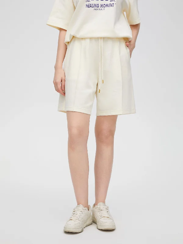 Casual Cream Silhouette Shorts