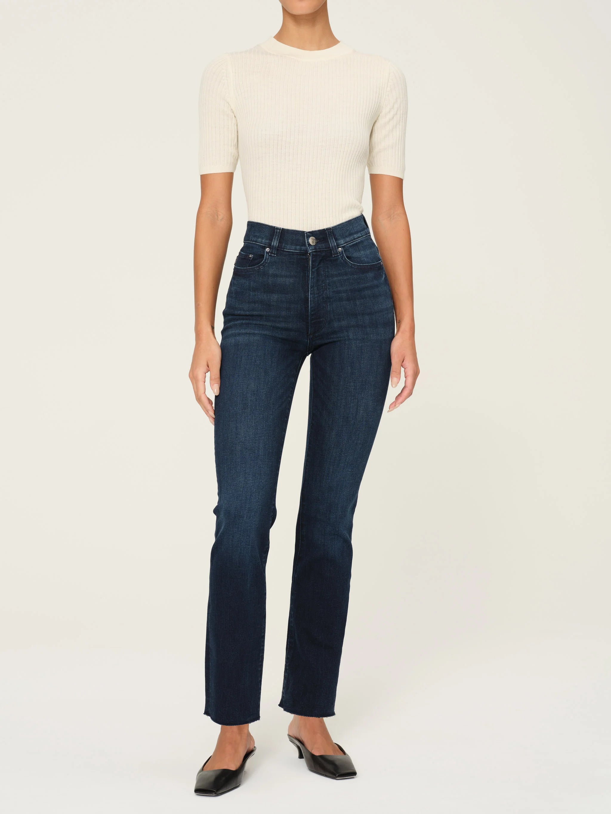 Halle Straight High Rise Instasculpt 29" Jeans - Mediterranean