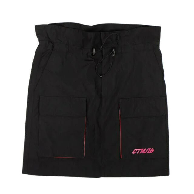 Heron Preston Drawstring Cargo Pocket Skirt - Black