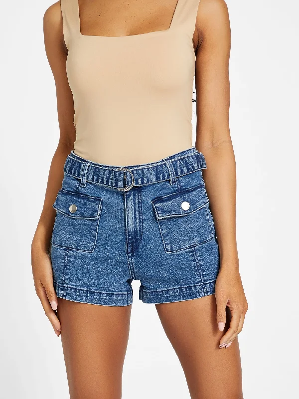 Sloane High-Rise Belted Shorts