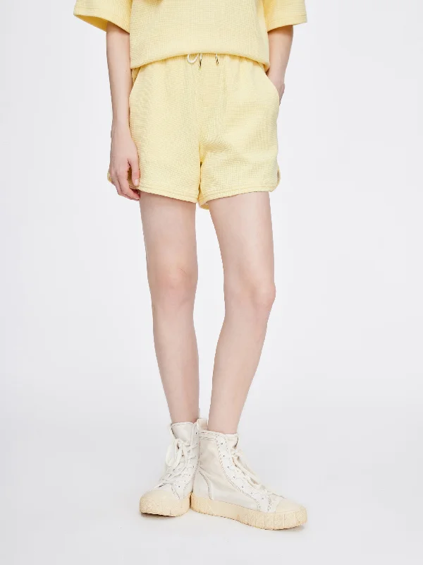 Waffled 'Butter' Shorts-Sample