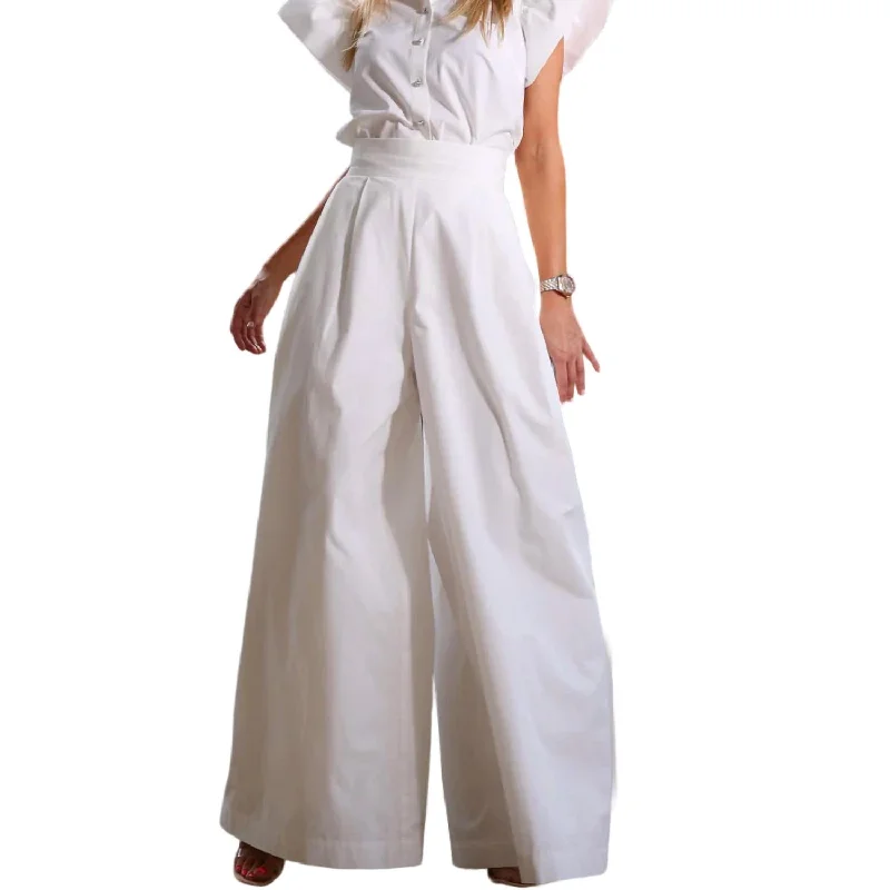 Paula Wide Pants In White