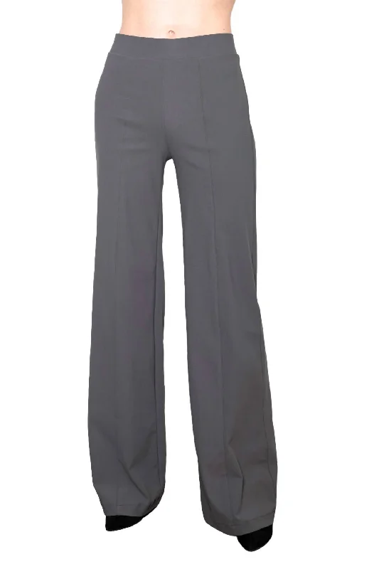 Tech Stretch Wide Pants In Grey