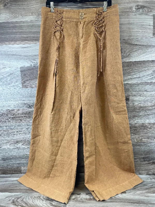 Pants Wide Leg By Elevenses In Brown, Size: 8