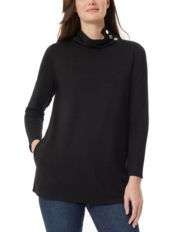 Womens Button Tunic Sweater