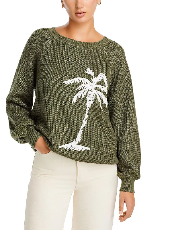 Womens Crochet Knit Pullover Sweater