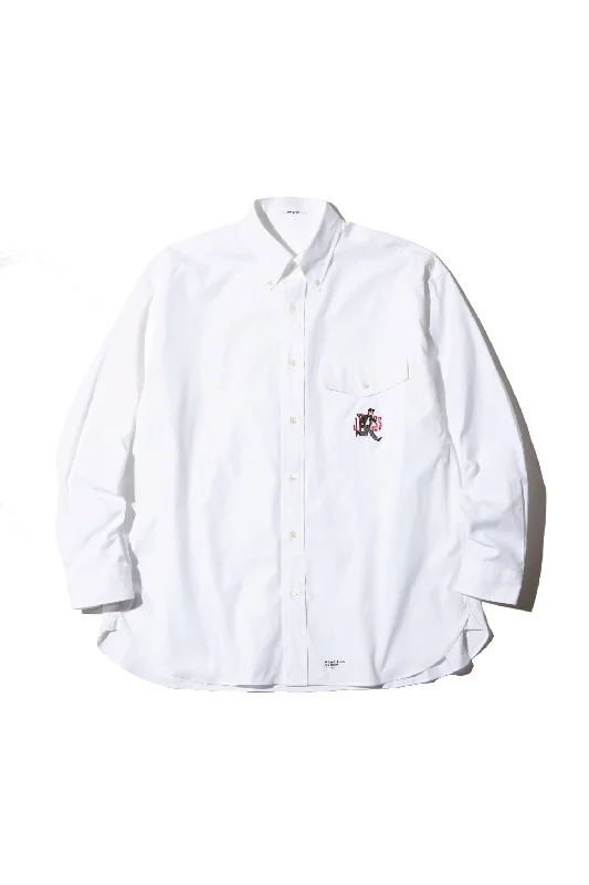 AARON CHANG BAGGY FIT OXFORD SPORT SHIRT - WHITE