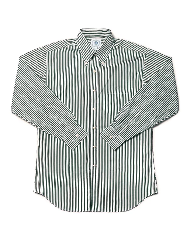 DARK GREEN BOLD STRIPE SPORT SHIRT