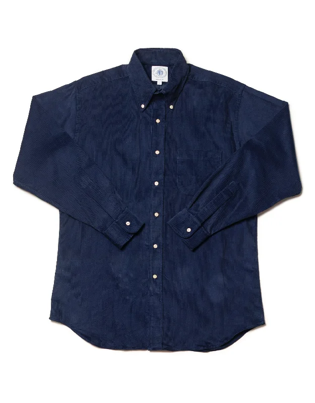 NAVY CORDUROY SPORT SHIRT