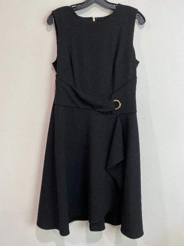 Black Dress Party Midi Dkny, Size M