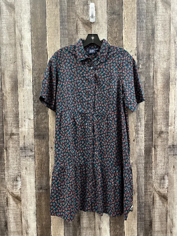 Blue Dress Casual Midi Gap, Size S