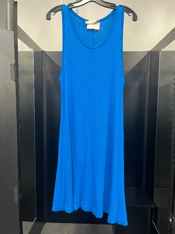 Blue Dress Casual Midi Loft, Size M