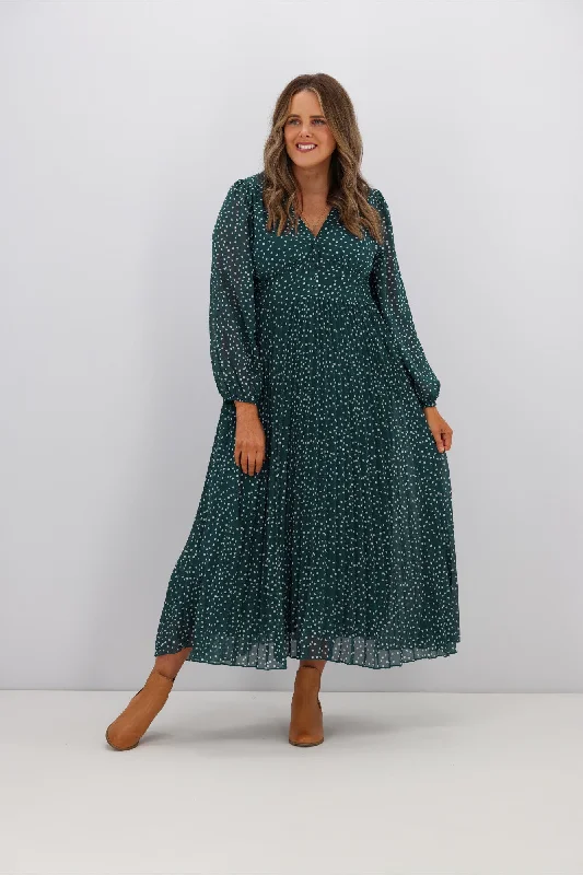 Boho Australia Kasey Dress Green White