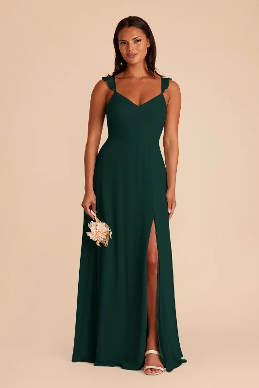 Doris Chiffon Dress - Emerald