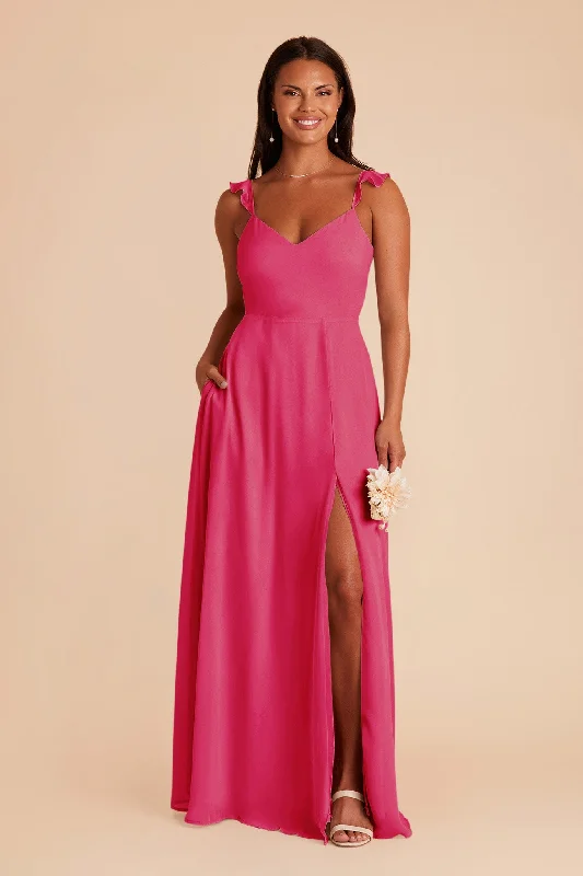 Doris Chiffon Dress - Fuchsia