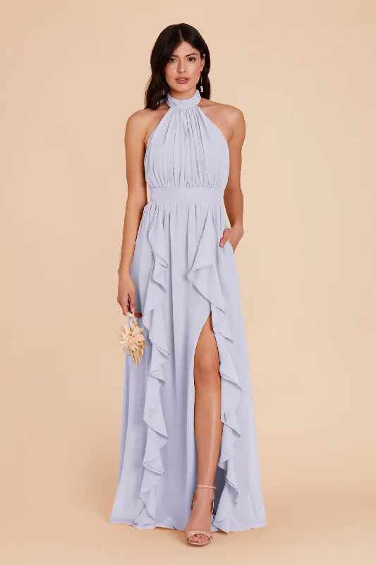 Joyce Chiffon Dress - Periwinkle Blue