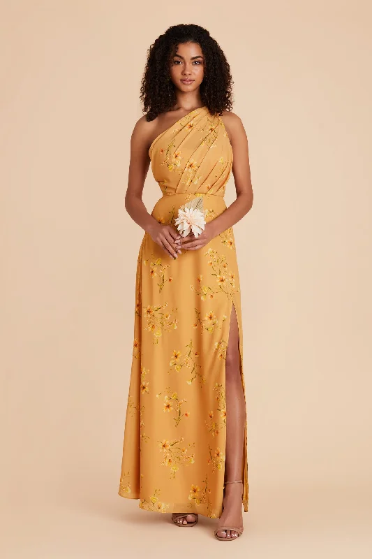 Kira Dress With Slit - Marigold Le Fleur