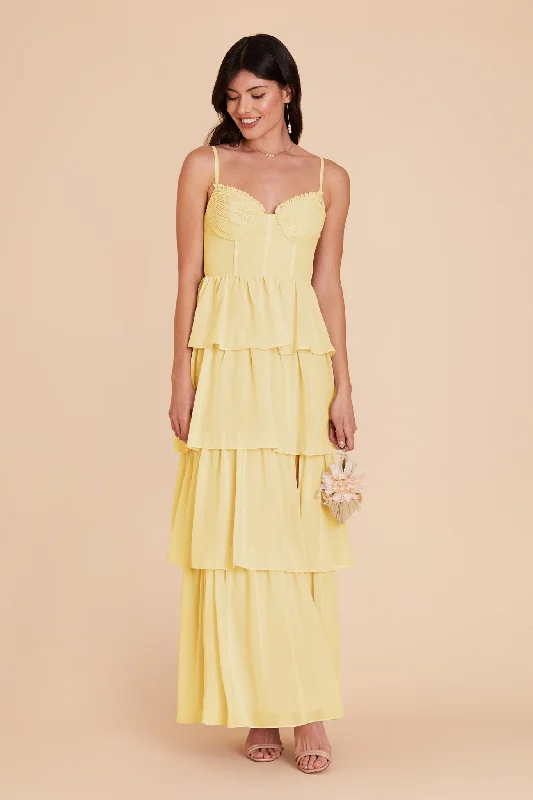 Lola Chiffon Dress - Lemon Sorbet