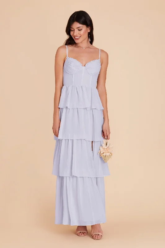 Lola Chiffon Dress - Periwinkle Blue