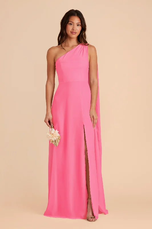 Melissa Chiffon Dress - Bon Bon Pink