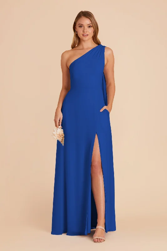 Melissa Chiffon Dress - Cobalt Blue