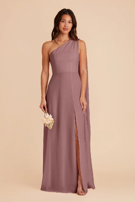 Melissa Chiffon Dress - Dark Mauve