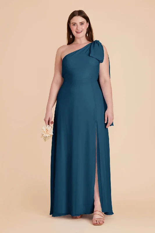 Melissa Chiffon Dress - Dark Teal