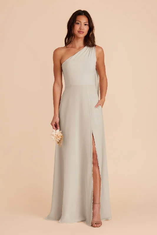 Melissa Chiffon Dress - Dove Gray