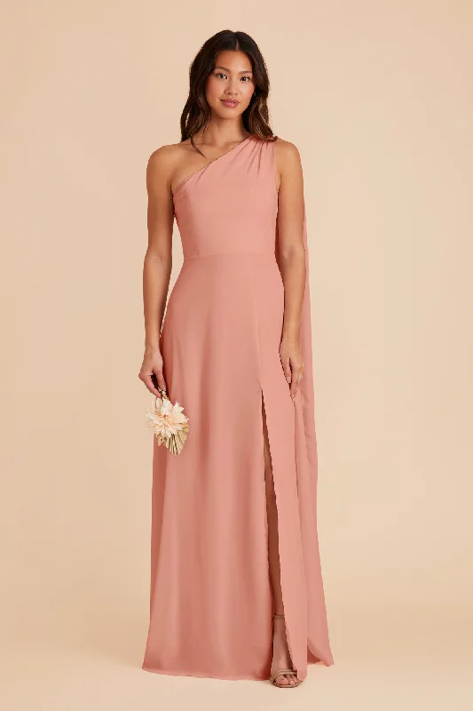 Melissa Chiffon Dress - Dusty Rose