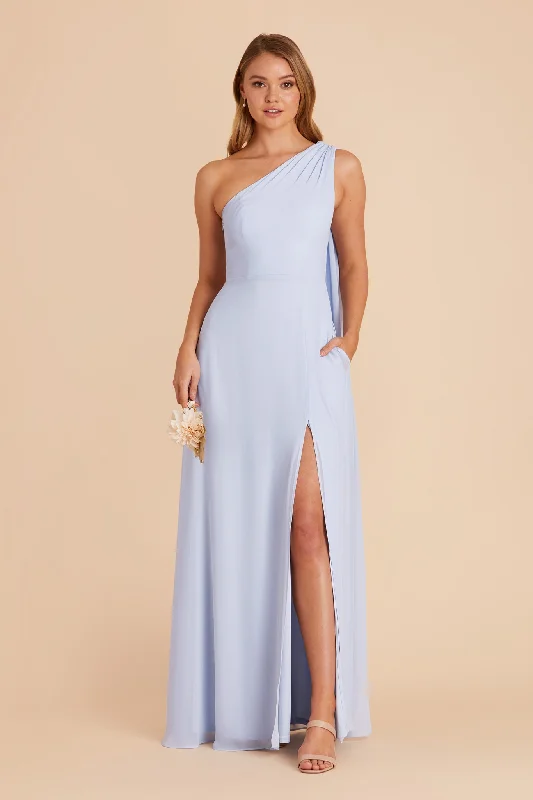 Melissa Chiffon Dress - Ice Blue