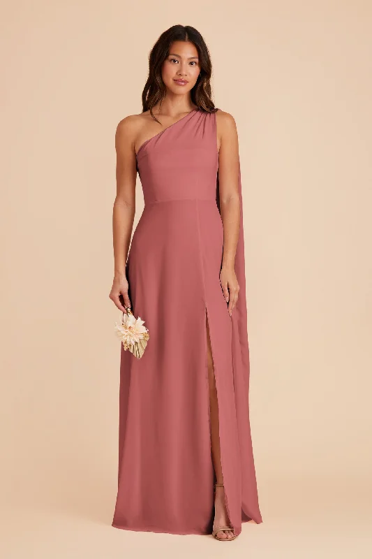 Melissa Chiffon Dress - Mulberry