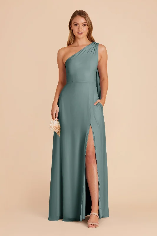 Melissa Chiffon Dress - Sea Glass