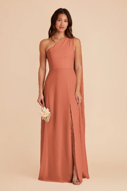 Melissa Chiffon Dress - Terracotta