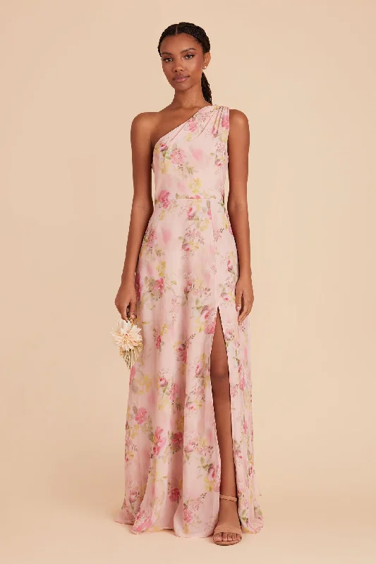 Melissa Chiffon Dress - Vintage Pink Floral