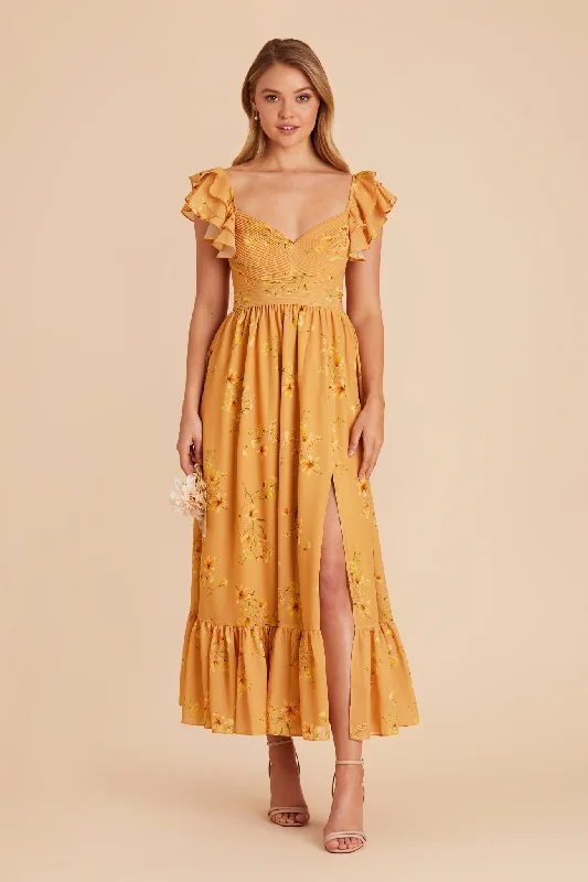 Michelle Chiffon Dress - Marigold Le Fleur