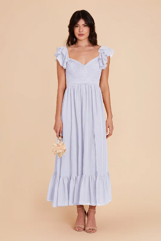 Michelle Chiffon Dress - Periwinkle Blue