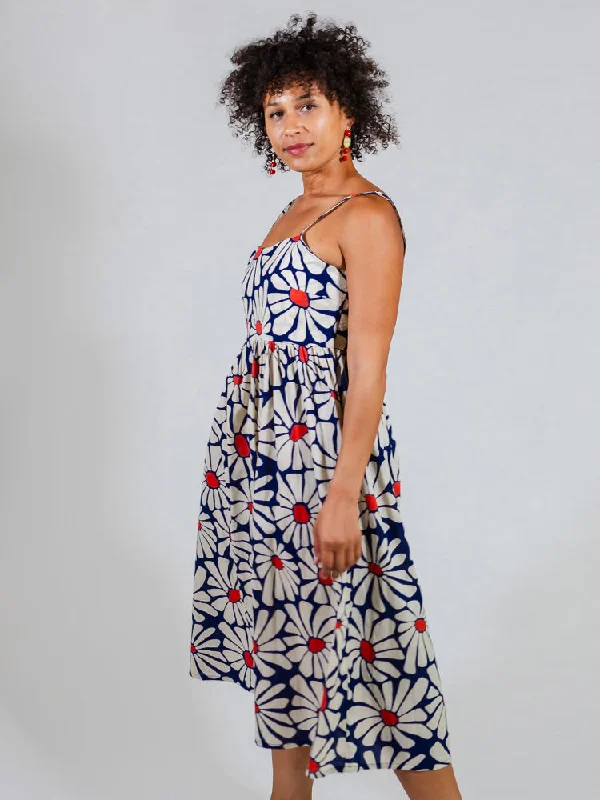 Sofia Midi Dress - Navy Floral