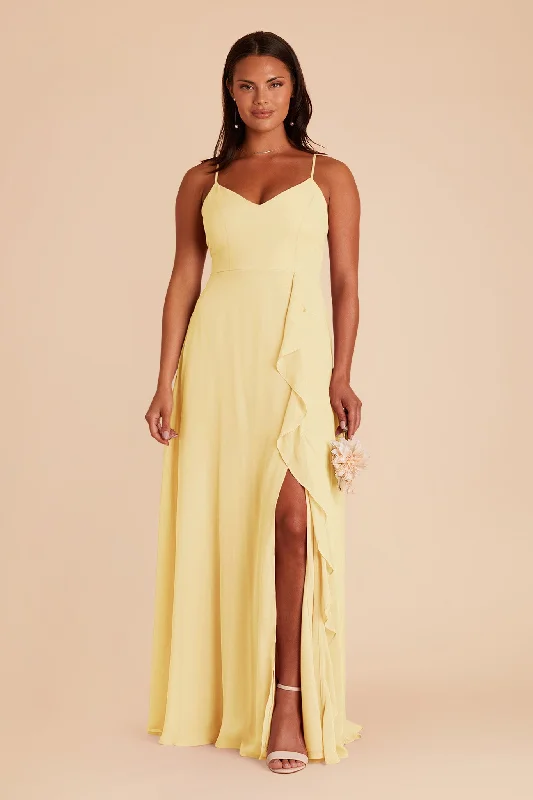 Theresa Chiffon Dress - Lemon Sorbet