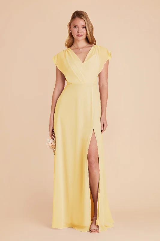 Violet Chiffon Dress - Lemon Sorbet