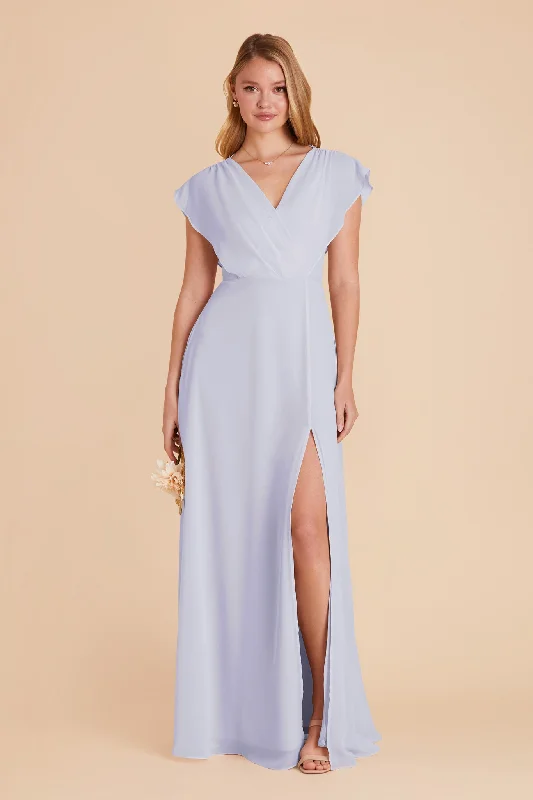 Violet Chiffon Dress - Periwinkle Blue