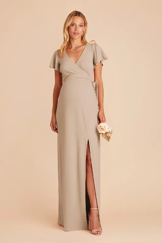 Yolanda Crepe Dress - Almond