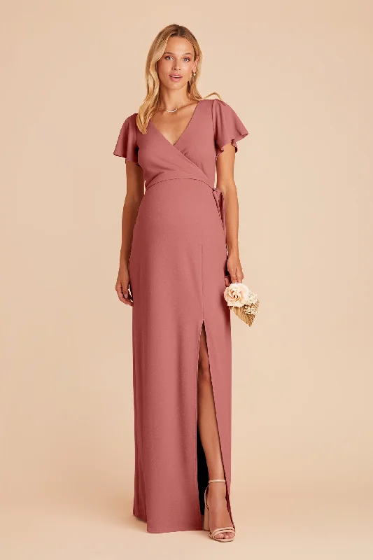 Yolanda Crepe Dress - Mulberry