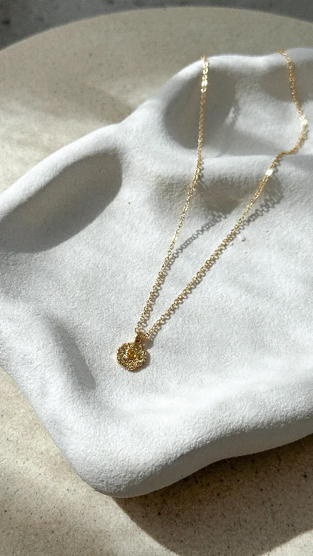 November Birthstone Necklace - Citrine